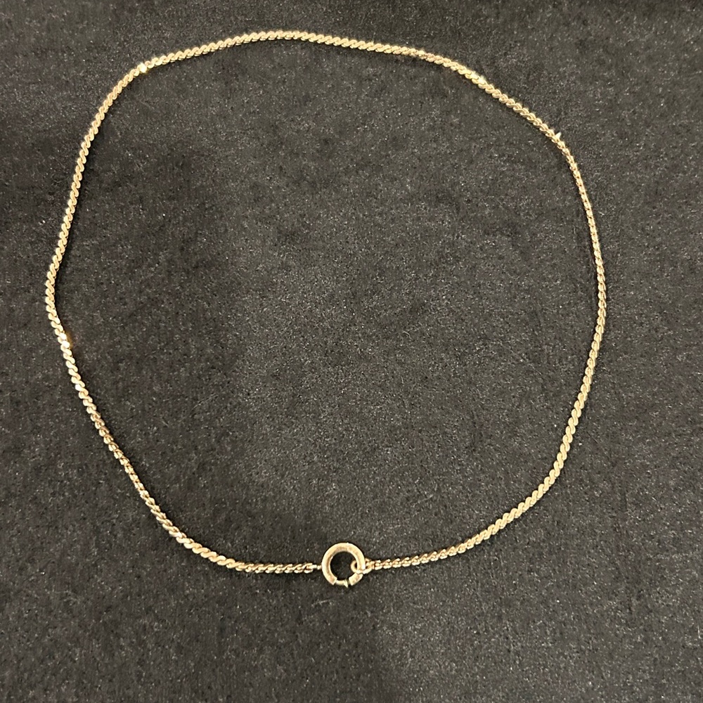 Classic 16” 12K GF Gold Circle Toggle Necklace